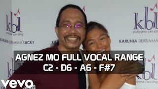 AGNEZ MO VOCAL RANGE  KATA LUCKY TAMPILANG HAMPIR 6 OKTAF C2  D6  A6  F7 [upl. by Hoenack]