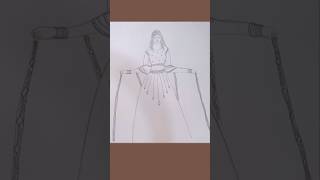 Beautiful girl with beautiful lehenga How to draw a girl with lehenga girl art easy [upl. by Ailee]