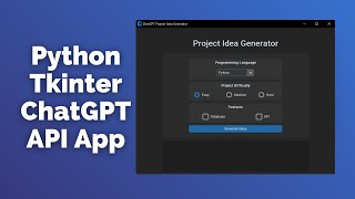 Tkinter ChatGPT App  Modern Tkinter GUI Chatbot tutorial for beginners [upl. by Hluchy980]