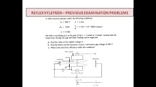 Reflex klystron  previous examination problems [upl. by Hannie]