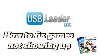 How to fix games not showing up in usb loader GX [upl. by Enineg]