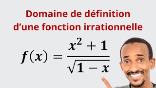 Domaine de définition de fonction irrationnelle [upl. by Ranique]