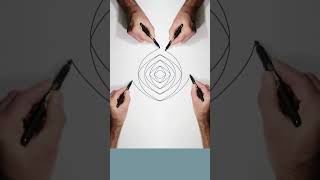 Trick Art Drawing Symmetrical Dance S80shorts Trick Art drawing art [upl. by Tuckie]