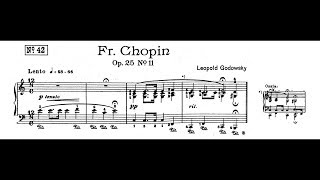 ChopinGodowsky  Study No 42 in A Minor after Op 25 No 11 [upl. by Cathyleen]