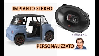 Autoradio Citroen AMi  Realizzazione impianto Stereo e telecamera [upl. by Shepard330]