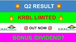 krbl share latest newskrbl share analysismarket resultsq2 results [upl. by Egidio]