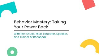 Behavior Mastery Taking Your Power Back [upl. by Nulubez391]