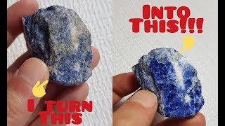 DIY  Hand Polishing Rocks amp Crystals Sodalite [upl. by Mendelsohn]