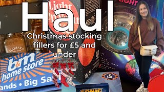 SHOPPING HAULBampM CHRISTMAS STOCKING FILLERSGIFT IDEAS FOR £5 AND UNDERBUDGET FOODTOILETRIES etc [upl. by Ag220]