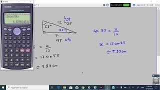 Finding side length using trigonometric ratios [upl. by Rahs]