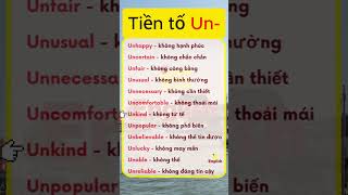 Tiền tố Un  TBA English tienganh shortsvideo english learnenglish tbaenglish vocabulary [upl. by Jarrod394]