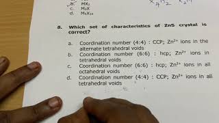 MCQ’s from Solid State Chemistry question bank  Term 1 NCERT Class 12 [upl. by Anelleh]