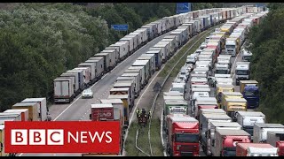 Lorry gridlock in Kent to continue for days  after France and UK agree tests for drivers  BBC News [upl. by Gargan629]