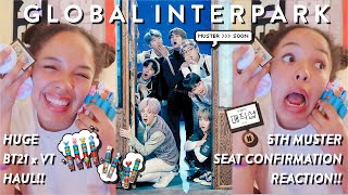 HUGE GLOBAL INTERPARK BT21xVT HAUL  5TH MUSTER SEAT REACTION is this real life ♡ [upl. by Kornher]