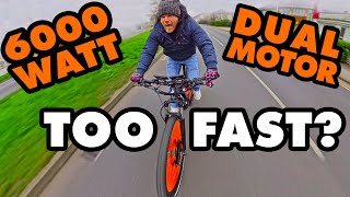 How To Convert ANY bike into a Mental 6000 watt Dual Motor EBIKE DIY FITTING GUIDE [upl. by Saretta]