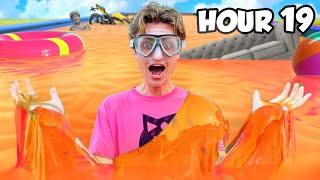 24 HRS IN WORLDS BIGGEST SLIME POOL [upl. by Nothgierc]