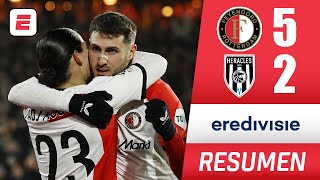 SANTIAGO GIMÉNEZ EN LLAMAS El Chaquito anotó un TRIPLETE Feyenoord 52 Heracles  Eredivisie [upl. by Areit]