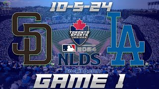 10524 San Diego Padres vs Los Angeles Dodgers NLDS Game 1 Game Audio  MLB Playoff Cast amp Chat [upl. by Crescen899]