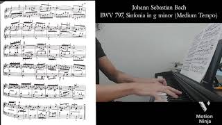 Johann Sebastian Bach  BWV 797 quotSinfonia in g minorquot w sheet music [upl. by Ellecrad]