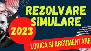 2023 Bac Logica si argumentare  Rezolvare simulare martie 2023 [upl. by Anuat]