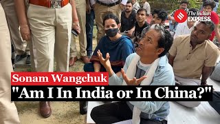 Wangchuk Vs Cops Protestors with Sonam Wangchuk detained at Ladakh Bhawan Delhi [upl. by Mcnelly]