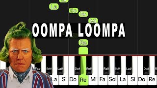 Oompa Loompa  Piano Cover Tutorial Facile [upl. by Zilber617]