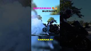 Superbike BurnoutYamaha r1 burnouttyre burnoutsuperbikes [upl. by Kiah]