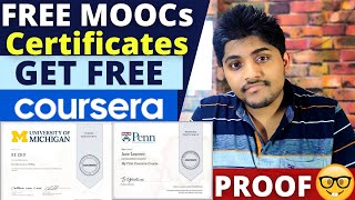 Get MOOCs Certificates for Free  How to Get Coursera Courses with Certificates for free [upl. by Stricklan]