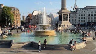 Trafalgar Square London  London Summer walk [upl. by Bean113]