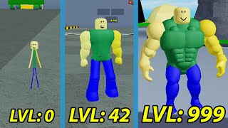 Buying Super OP Pet to Become The Strongest Noob in Roblox Strongman Simulator [upl. by Ahsinac]