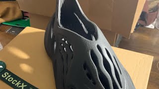 Onyx Yeezy foam runners unboxing stockx [upl. by Eladnwahs616]