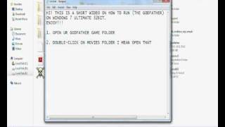 VIDEO ON HOW TO RUN THE GODFATHER IN WIN7 amp WIN8 [upl. by Brelje5]