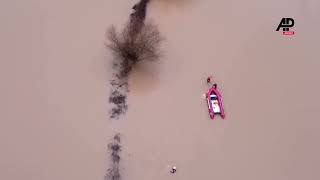 Drone footage shows Chilean town transformed by floods [upl. by Aretina803]