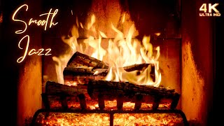 Relaxing Smooth Jazz Music Fireplace  Night Jazz Ambience [upl. by Ardelia]