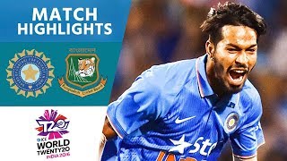 3 Wickets In Crazy Final Over  India vs Bangladesh  ICC Mens WT20 2016  Highlights [upl. by Aneehsirk]