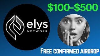 Elys network airdrop  Confirmed Airdrop  100500 airdrop opportunity  free crypto airdrop [upl. by Ludewig433]