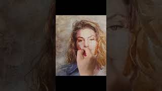 watercolcor portrait painting  madchen amick 인물 수채화 인물화 그리기 초상화  매션 아믹 쇼츠 수채화 매션아믹 [upl. by Arsuy]