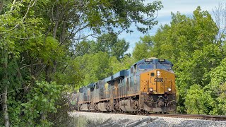 CSX ES44AH 966 Leads Manifest M54224 on 62624 [upl. by Woo]