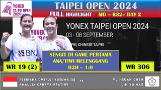 FEBRIANA D KUSUMA  AMALIA C PRATIWI VS YU HSUAN CHEN  LIN YUHAO  TAIPEI OPEN 2024 DAY 2 [upl. by Courtund]