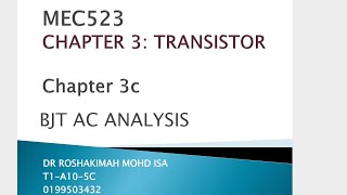 Chapter 3c1 Class 2C BJT AC Analysis [upl. by Liddie322]