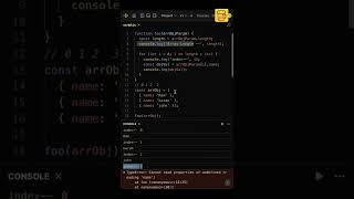 💥Error In Array of object Iteration using normal for loop javascriptbrew javascript coding [upl. by Mcfarland]