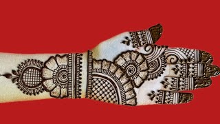 Simple very beautiful front hand ✋ mehndi designeasy mehndi designflower wali heenastep by step [upl. by Romola]