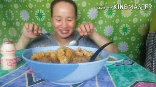 GINISANGMONGO ARZAGAMUKBANG Overload Chicharon sa ginisang mongoPinoy Mukbang [upl. by Annaeirb]