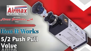 How 52 Push Pull Vave Works Detent amp Spring Return  Push pull valve Working Animation Video [upl. by Jaddan]