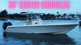 2023 Stuart and St Pete Boat Shows  Overview of Seven 30 Foot Center Consoles from 208  386K [upl. by Eiraminot]