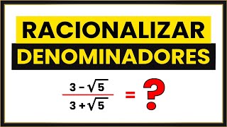 RACIONALIZACIÓN de DENOMINADORES 1 Bachillerato [upl. by Novahs]