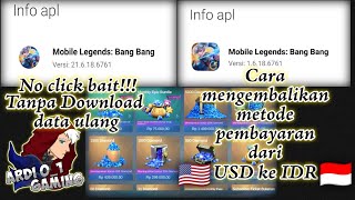 Cara mengubah Metode pembayaran USD ke IDR tanpa Download ulang [upl. by Kwapong]