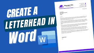 How to Create a Business Letterhead in Word  Letterhead Template Design [upl. by Kenweigh]