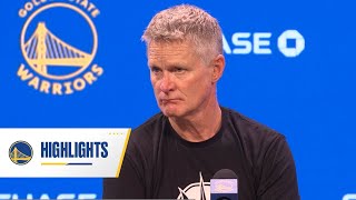 Steve Kerr Recaps Warriors Home Opener  Oct 27 2024 [upl. by Kan]