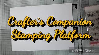 Crafters Companion stamping platform [upl. by Blaine]